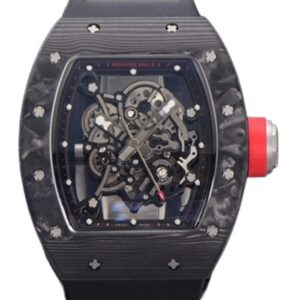 리차드밀 RM055 42.7mm Carbon Fiber Black Rubber Strap Skeletonized Black Dial[ZF]