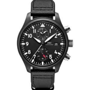 IWC 파일럿 Chronograph Top Gun 44mm IW389001 Ceramic Textile Strap Arabic Numerals Black Dial[APS]