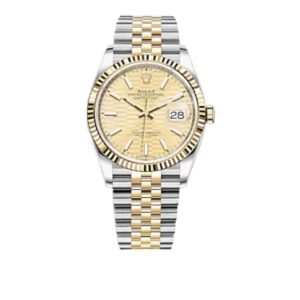 롤렉스 데이저스트 36mm 126233-0039 Half Yellow Gold Fluted Motif Champagne Dial Jubilee[VS]