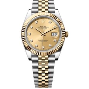 롤렉스 데이저스트 41mm Counterweight 126333-0012 Half Yellow Gold Champagne Diamond Dial Jubilee[ARF]