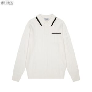 [국내배송]에르메스 카라 배색 골지 니트