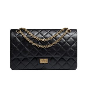 [탑티어/해외배송]샤넬 *정품가죽* 2.55 라지 플랩 백(블랙/금장/카프스킨)