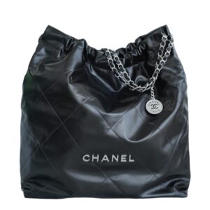 [탑티어/해외배송]샤넬 *정품가죽* 22백 라지 핸드백(블랙/은장/카프스킨)