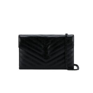 [프리미엄/해외배송]생로랑 카산드라 WOC 체인 백(블랙/흑장)