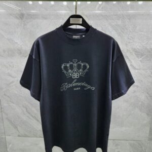 [국내배송]발렌시아가 크라운 큐빅 워싱 반팔 티셔츠