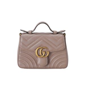 [프리미엄/해외배송]구찌 GG 마몽 미니 탑 핸들백(토프)