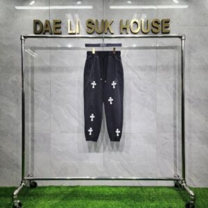 [국내배송]크롬하츠 십자가 레더패치 워싱 트레이닝 팬츠