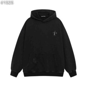 [국내배송]크롬하츠 비즈 포인트 레더 크로스 후드티셔츠