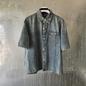 [국내배송]루이비통 반팔데님 로고 셔츠