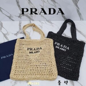 [국내배송]프라다 라피아 토트백