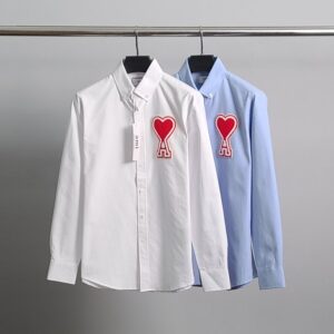 [국내배송]아미 빅하트패치 옥스포드 셔츠