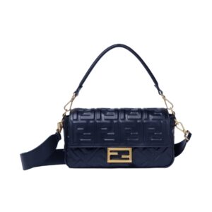 [프리미엄/해외배송]펜디 바게트 백 미디엄 FF(네이비/금장)