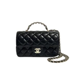 [프리미엄/해외배송]샤넬 클래식 CC 체인 미니 플랩 백(블랙/금장/램스킨)
